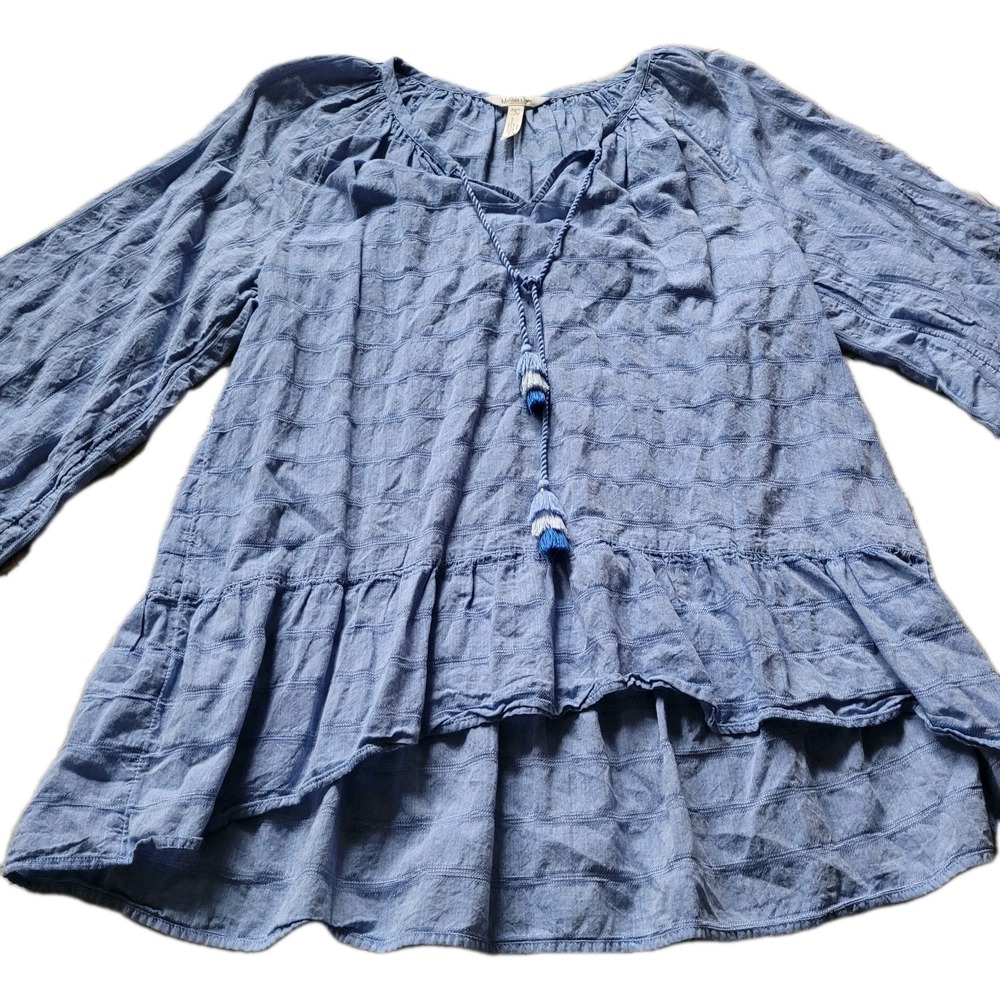 Matilda Jane Cotton Blue Tiered Peasant Tunic Dream Chasers Pretty Thing Small
